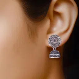 Sangria Silver-Plated Alloy Earrings-77