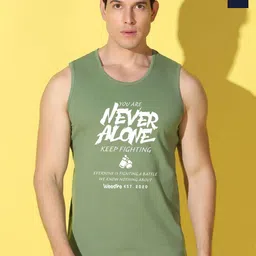 WOOSTRO Pack Of 2 Printed Super Combed Cotton Gym Vests VWS26(ALONE LGTGREEN)(98 NAVY)-image-72