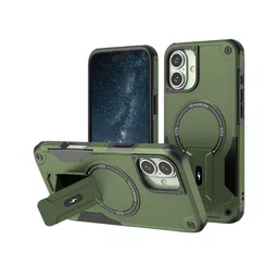 Luxury Kase IPhone 16 Plus Back Cover with Portable Kickstand-image-83