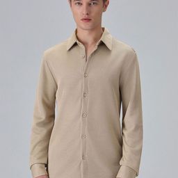 Banana Club Men Classic Slim Fit Textured Casual Shirt-image-98