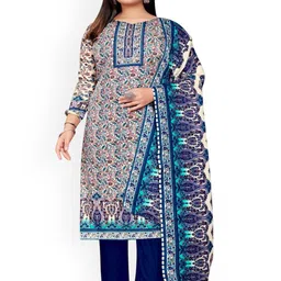 DRAVINAM Trends Ethnic Motifs Printed Unstitched Dress Material-image-35