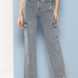 BAESD Women Comfort Relaxed Fit Highly Distressed Heavy Fade Stretchable Jeans-image-62