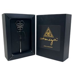 AAMIYA CREATIONS Silver Plated Geometric design Lapel Pin Brooch-image-6