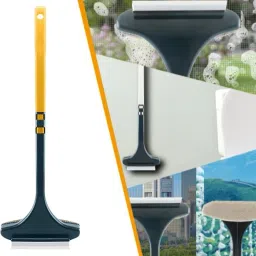 Multifunctional 2 in 1 Window Glass Cleaner Brush Mesh Screen Cleaner Extendable Microfibre Wet and Dry Brush-18