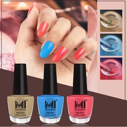 MI FASHION Vernis A Ongles Set Of 3 Bang On High Shine Long Stay Nail Polishes 12 ml each-19