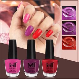 MI FASHION Vernis A Ongles Set Of 3 Bang On High Shine Long Stay Nail Polishes 12 ml each-21