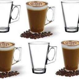 Pack of 6 Glass Tea and Coffee Handle Mug Glass Cup Milk Green Hot Chocolate Cold Drinks Black Beverages Home & Office Restaurant Café Meeting Ginger Syrup Sikanji-image-19