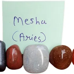 Mesha ( Aries) Set Polished Asymmetrical Crystal Stone-image-91