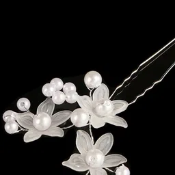Krelin Set of 2 Beaded Floral U Pins image 2
