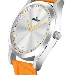 WROGN Men Patterned Dial & Leather Bracelet Style Straps Analogue Watch HOBWRG0458 image 2