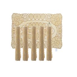 Kuber Industries Cream-Coloured 6 Pieces Floral-Pattern Rectangular Table Placemats image 4