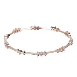 Jazz and Sizzle Set of 2 Rose Gold-Plated Rose Gold Toned AD Studded Bangles image 2