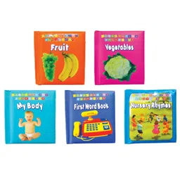 dreamland publications Dreamland First Padded Board Books Gift Box Set of 5 Books - Fruit, Vegetables, My Body, First Word Book, Nursery Rhymes for Children - First Padded Board Book Series Pack, 120 Pages-picture-30