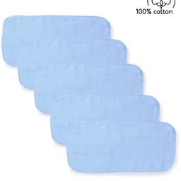 Babyhug  Muslin Cotton Cloth Nappy Insert  Pack Of 5 - Blue-16