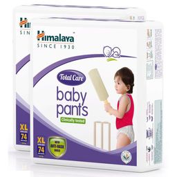 Himalaya Herbal Total Care Baby Pant Style Diapers Extra Large - 74 Pieces (Pack of 2)-7