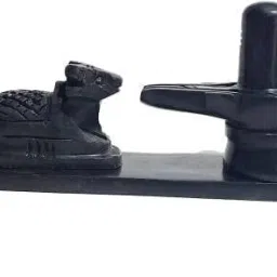 Black Marble Shivling & Nandi Ji Combo Plate 1.25 inch Decorative Showpiece - 36 cm-image-35