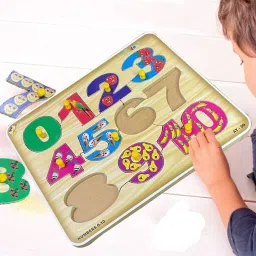 Educational Puzzle Toy Learning Tray with Knobs for Kids Colorful Learning Board-image-98