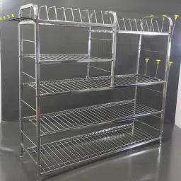Utensil Kitchen Rack 5 LAYER 30*31 inch | Wall Mount Modern Kitchen Utensils Dish Rack Stainless Steel Kitchen Rack Utensil Rack Utensil Stand (Steel)| Steel Kitchen Rack (Steel) Utensil Kitchen Rack (Steel) Steel-image-62