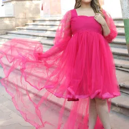Swadeshi Shringaar Net Fit & Flare Dress image 3