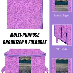 Kuber Industries Purple Set of 3 Printed Multi-Utility Organisers image 4