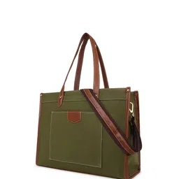 Womanix Structured Handheld Bag with Tasselled image 3