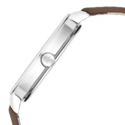Fastrack Men Black Brass Dial & Brown Leather Straps Analogue Watch- 3291SL01 image 4