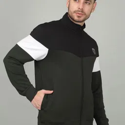 Cantabil Men Colourblocked Open Front Jacket with Patchwork image 5
