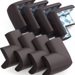 Baby Corner Safety Guards | Soft Foam Edge Protector | Pack of 12 | Brown-image-32