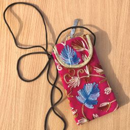 Girls Pink Mobile Pouch-image-3