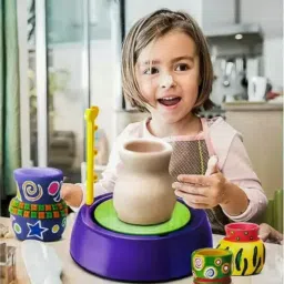 Paybox Art Pottery Wheel Set for Kids Pottery Wheel for Kids Clay Pottery Game-image-9