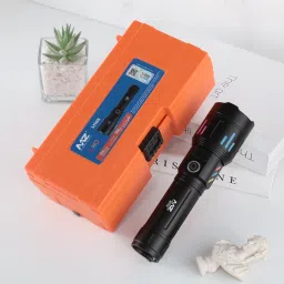 mz M988 METAL ZOOMABLE TORCH Super Bright 150W Light 5 Modes Flashlight Torch image 2