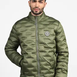 Skechers Men Mock Collar Solid Casual Puffer Jacket-picture-14