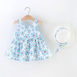 Bold N Elegant Flower Print Dress With Hat-37