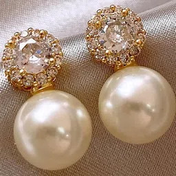 DIVASTRI Gold Alloy Earrings-image-37