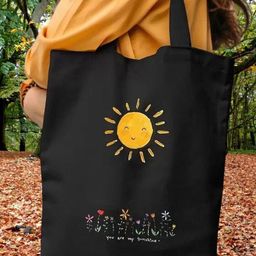 the sack co Black Canvas Tote Bag-image-99