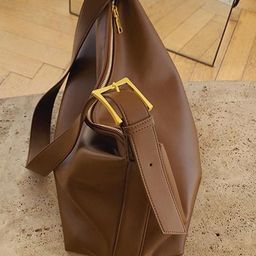 CORSICA PU Oversized Structured Hobo Bag with Cut Work image 4