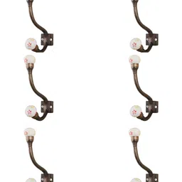 IndianShelf 6 Pcs Ceramic Tiny Key Holder Hangers for Clothes Wall Mounted-image-53