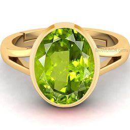 Barmunda Gems Brass Gold Toned Finger Ring with Stone-image-103
