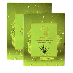 Golden Treez Set Of 2 Aloe Vera Glycerine Soaps- 115 ml Each image 1
