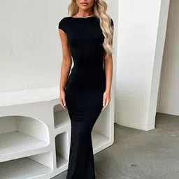 Outzidr Women Backless Maxi Dress With Tie-Ups-image-17