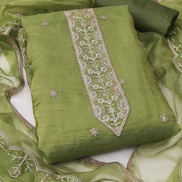 KALINI Embroidered Pure Silk Unstitched Dress Material-image-66