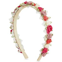 Ribbon Candy Rose Flower Floral Garland Hair Band-50