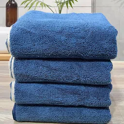 LABHAM Navy Blue 4 Pieces 450 GSM Bath Towel-image-28