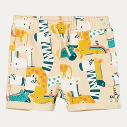 Juniors by Lifestyle Boys Printed Regular Fit Mid-Rise Cotton Fashion Shorts-16