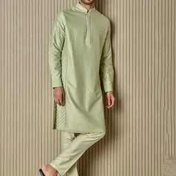 ASUKA Men Printed Regular Kurta with Trousers-35