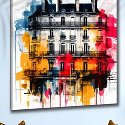 Livin'luxe White & Blue Building Canvas Wall Art-image-9