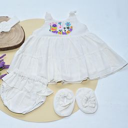 ArthLife Girls White Baby Apparel Gift Set-image-54