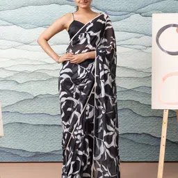 RACHNA Printed Embroidered Ethnic Motifs Saree-54