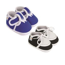 Neska Moda 12 To 18 Month Non Slip Baby Boys & Baby Girls 2 Pair Set Cotton Butterfly Lace Booties (Toe to Heel Length - 14 cm, Blue, Black)-image-124