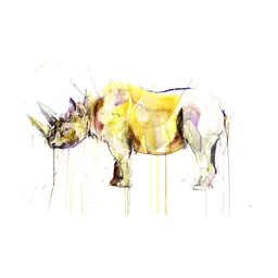 Inephos Yellow And White Birds and Animals Printed Canvas Wall Art-image-19